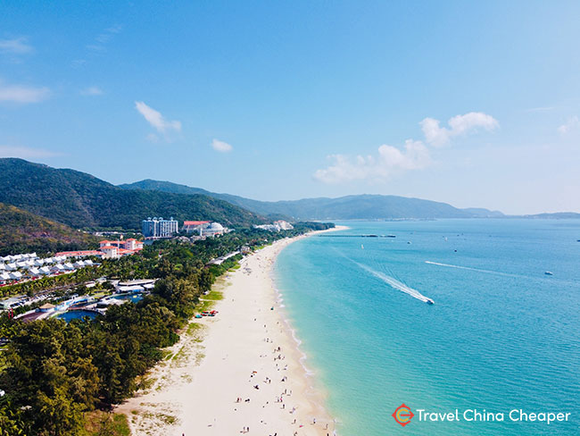 Yalong Bay in Sanya, China, also known as Luhuitou or 鹿回头