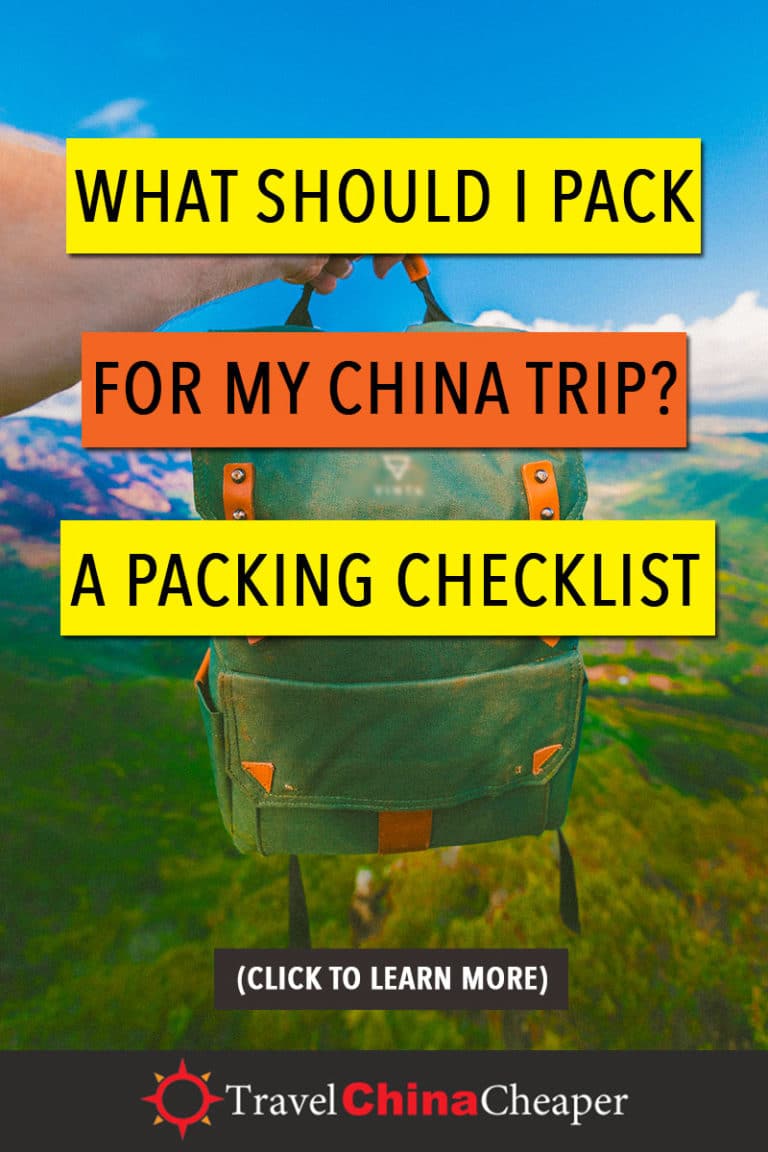 china travel checklist